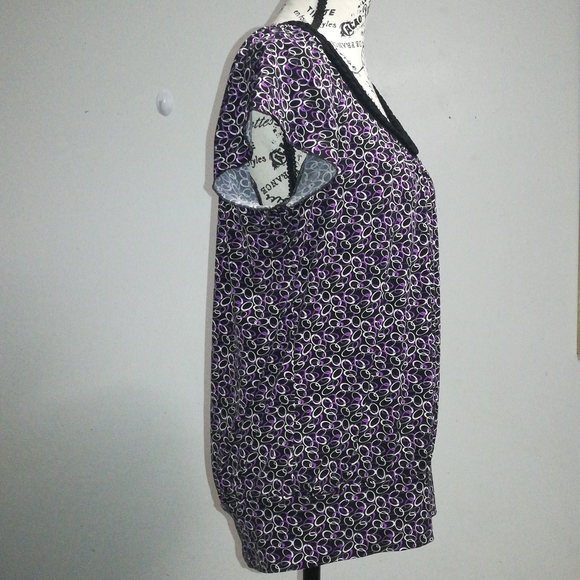 Six Degrees Braid Round Neck Multicolor Women Print Tops Size XL - Picture 3 of 16